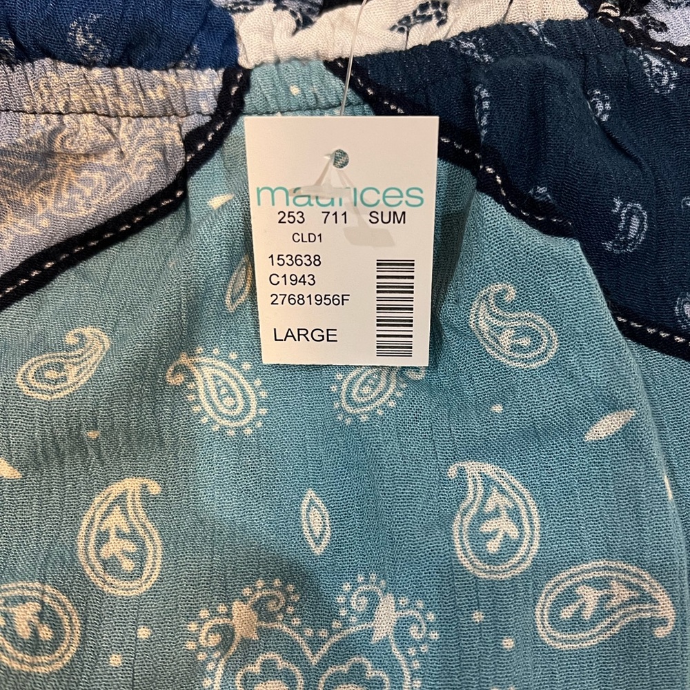 NWTO patchwork off the shoulder blouse - Picture 4 of 4